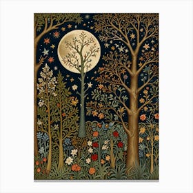 William Morris Moonlight In The Woods 1 Canvas Print