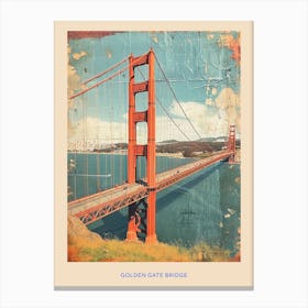 Kitsch Golden Gate Bridge Poster 4 Canvas Print