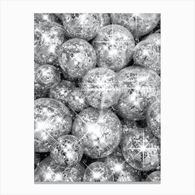 Silver Disco Balls Canvas Print