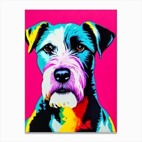 Pointer (German Wirehaired) Andy Warhol Style dog Canvas Print