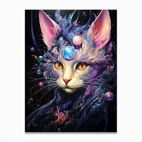 Cat In Space 7 Canvas Print