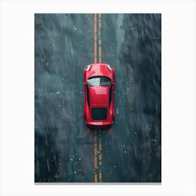Porsche 911 In The Rain Canvas Print