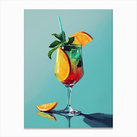Cocktail Spirited Synthesis: Mid-Century Mixology Canvas Print