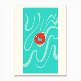 Life Ring In The Water Canvas Print