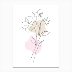 Simple Flower Vector Illustration Canvas Print