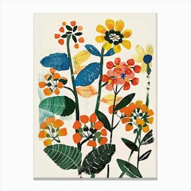 Painted Florals Lantana 1 Canvas Print