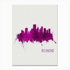 Richmond Virginia City Purple Canvas Print
