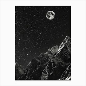 Moon Over Mountains Canvas Print