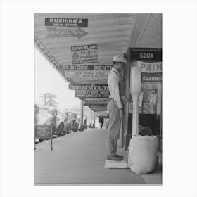 Street Scene,San Augustine, Texas By Russell Lee Canvas Print