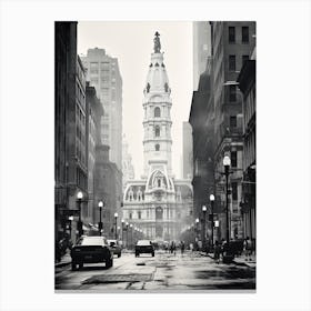 Philadelphia, Black And White Analogue Photograph 1 Canvas Print
