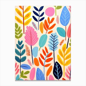 Blooms In Matisse Style Wake Canvas Print