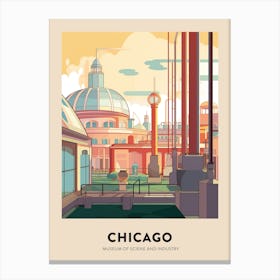 Museum Of Sciene And Industry 2 Chicago Travel Poster Canvas Print