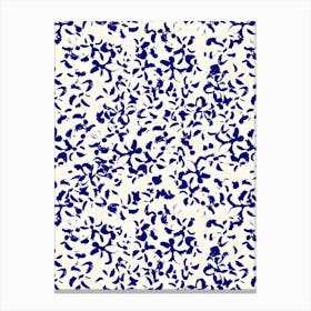 Blue And White Floral Pattern Canvas Print
