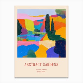 Colourful Gardens Descanso Gardens Usa 4 Red Poster Canvas Print