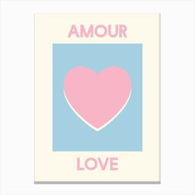 Amour Blue Canvas Print