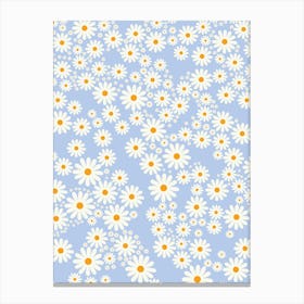 Daisy Garden | 10 - Baby Blue Canvas Print