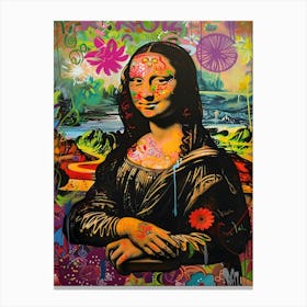 Mona Lisa Graffiti Canvas Print