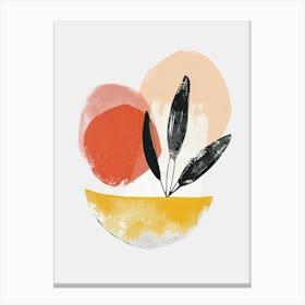 Golden Hues Beneath Atomic Grace Mid Century Style Canvas Print