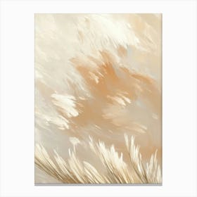 Neutral Brush Stroke Abstract Beige Art Print Canvas Print