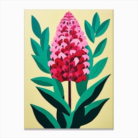 Cut Out Style Flower Art Celosia 1 Canvas Print