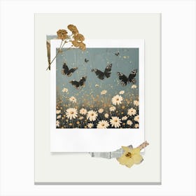 Scrapbook Butterflies Fairycore Painting 3 Canvas Print