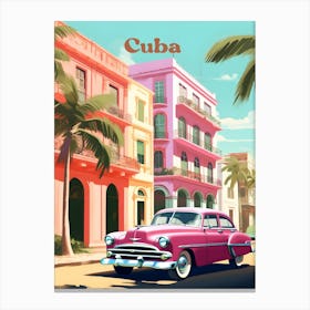 Cuba Vacation Travel Art Canvas Print