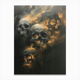 Skulls Of Fire Canvas Print