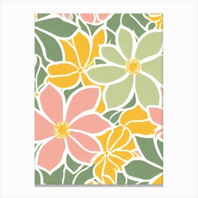 Cypress Pastel Floral 1 Flower Canvas Print