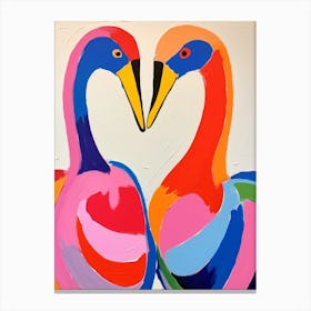 Colourful Kids Animal Art Swan Canvas Print