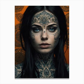 Tattooed Woman 1 Canvas Print