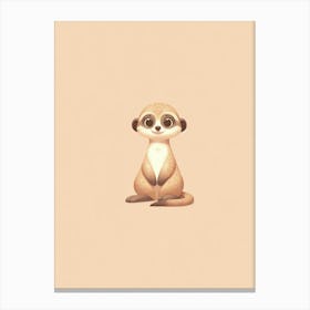 Meerkat Illustration Nursery Zoo Theme Jungle Nursery Canvas Print