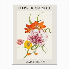 Flower Market Amsterdam 1 Canvas Print