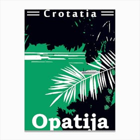 Opatia, Croatia, View On The Adriatic Sea Canvas Print