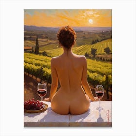 Abstract Hedonism In The Vineyard Canvas Print