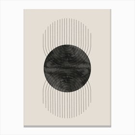Black Moon Design Contemporary Simplicity Illustration Canvas Print