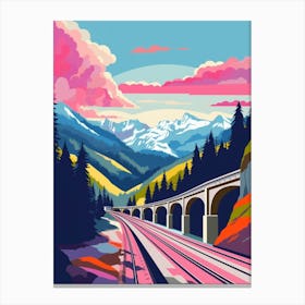Snoqualmie Pass Retro Pop Art 1 Canvas Print