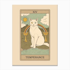 Temperance   Cats Tarot Canvas Print