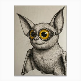 Bat With Goggles Canvas Print