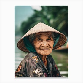 Old Lady In Vietnam Canvas Print