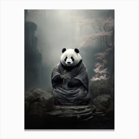 Panda Art In Tonalism Style 3 Canvas Print