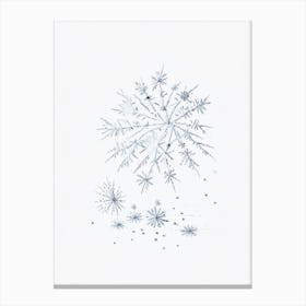 Fragile, Snowflakes, Pencil Illustration 3 Canvas Print