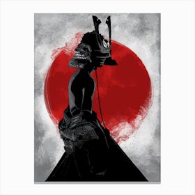 Warrior Samurai Woman Canvas Print