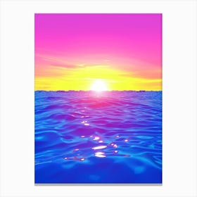 Sunset Over The Ocean 84 Canvas Print