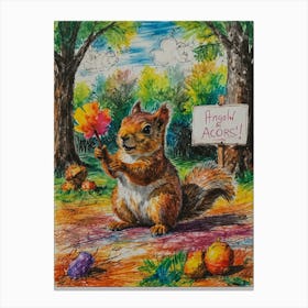 Acorn Squirrel Canvas Print