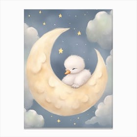 Sleeping Baby Flamingo Canvas Print