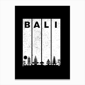 Bali black and white Canvas Print