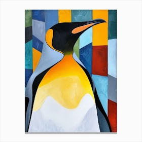 King Penguin Phillip Island The Penguin Parade Colour Block Painting 1 Canvas Print