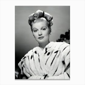 American Actress, Comedian And Tv Executive Lucille Ball Canvas Print