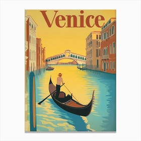 Aihrgdesign A Vintage Travel Poster Of Venice 1 Canvas Print