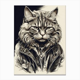 Portrait Of A Cat Canvas Print